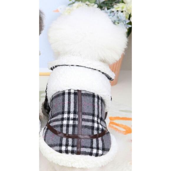 Warm Dog Clothes for Small Dog or Cat Coats Jacket Pet Sweater Grey, X-Small New - Picture 13 of 14